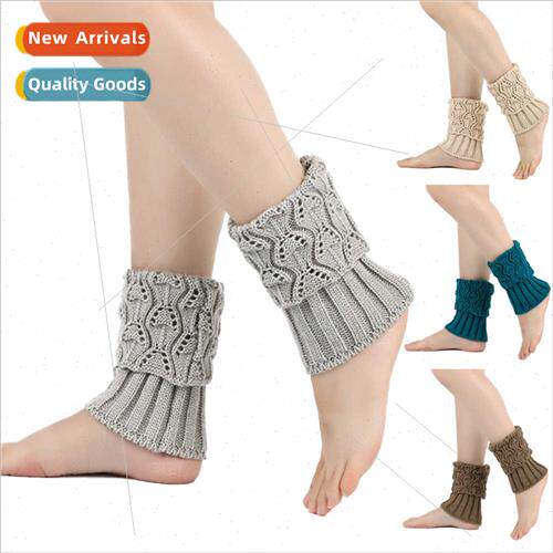Chunky wool turn-up sock cover short small fish mouth foot c