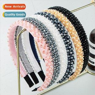 Handmade Large Shiny Bands Super xury Baroque Hair Crystal