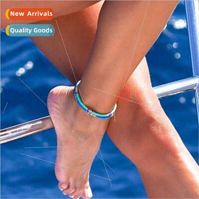 Europe clashing color mix friendship soft ceramic anklet DIY