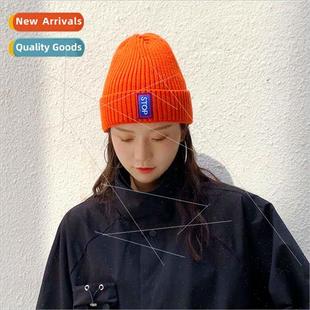 winter female STOP cap stude letters fall English Woolen new