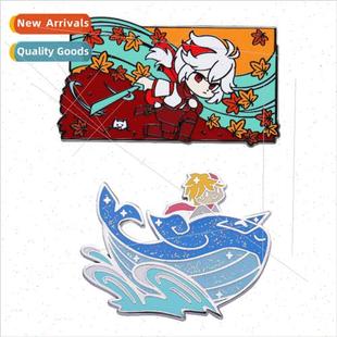 cartoon geometric beautiful badge cut che accessories design