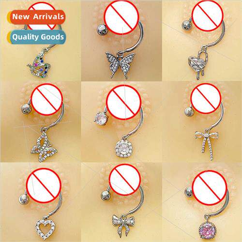 Europe pple Ring Bow Chest Jewelry Sun Pink Zirconia Stainle