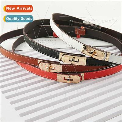 new waist lock buckle narrow thin belt tunic skirt decoratio