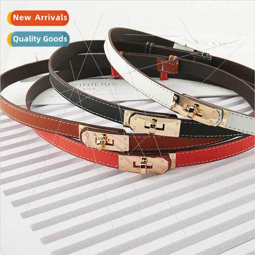 new waist lock buckle narrow thin belt tunic skirt decoratio