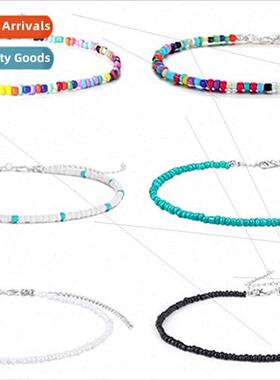 Jewelry bohemian short necklace choker multi-color multi ric
