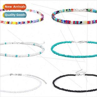 Jewelry bohemian short necklace choker multi-color multi ric