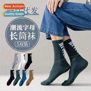 ins calf sports anti summer mid socks tide Socks odor men