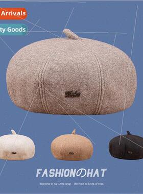 Spring tweed pumpkin beret spring autumn ladies warm lerary