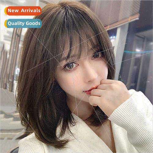 Wig female short hair medium-length hair full head set full
