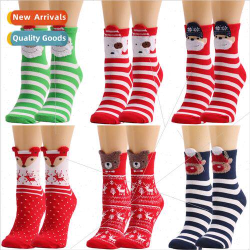 Europe Christmas socks new elk women socks cute cartoon Chri