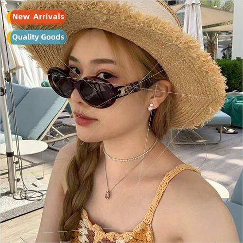 new Europe big CL home round frame sunglasses retro set shoo