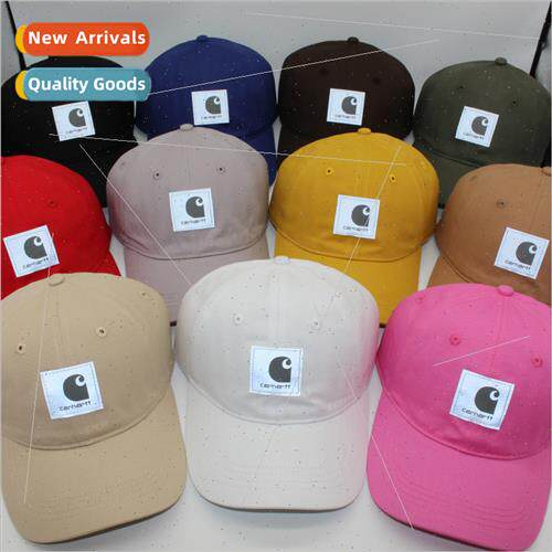 Reflective label cotton canvas soft top baseball cap Europe