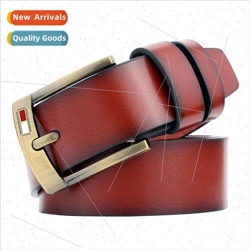 Men Belt Vintage Pin Buckle Microfiber Belt Antique Trouser