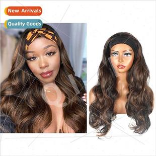 African Fashion Ice Hairband Long Curly Wig New Korean Velve