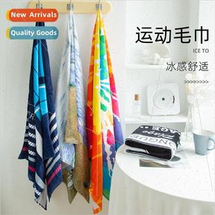 velvet digal cotton sided sing towel cut beach ngle printing