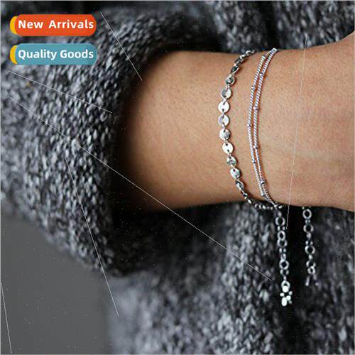Korea ins niche female exquise hand jewelry double layer seq