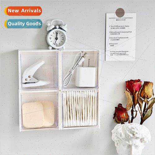 mple cosmetic cotton organizer wall-mounted cotton swab box