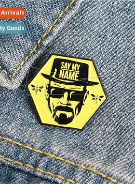 say my name enameled enamel pin european american movie  dra