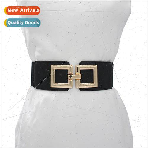 Black wide belt female Korean simple fashion decorative coat