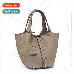 Bag Cowhide New Basket 2023 Women Bags Vegetable Handbag