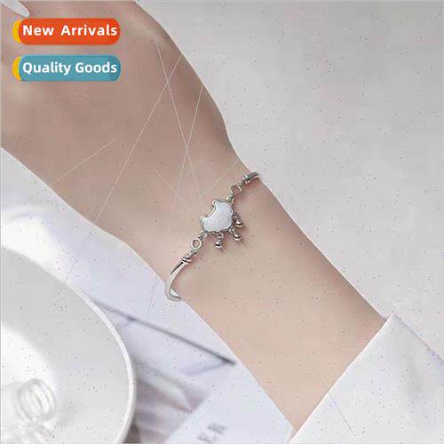 Plated 925 lver Ruyi Peace Lock Bracelet Women ins niche lon
