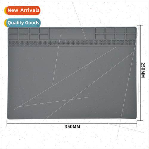 Gray Welding Insulated licone Work Mat Memory Grid Repair Re