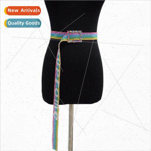 Summer new women casual letter belt colorful nine rows full