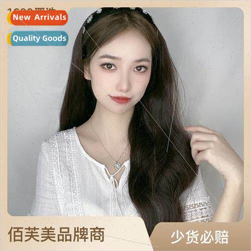 Corn Hot Black Long Curly Hair Head Covers Korea Hairband Wi