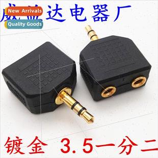 3.5mm couple audio plated adapter stereo binary Gold plug