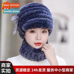 New otter rabb hair knted fur hat women autumn winter thicke