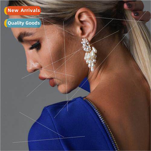 Water drop pearl earrings high sense tassel earrings
