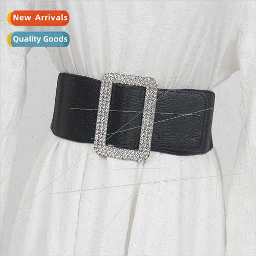 Dress waist seal female decorative wide fur rhinestone waist