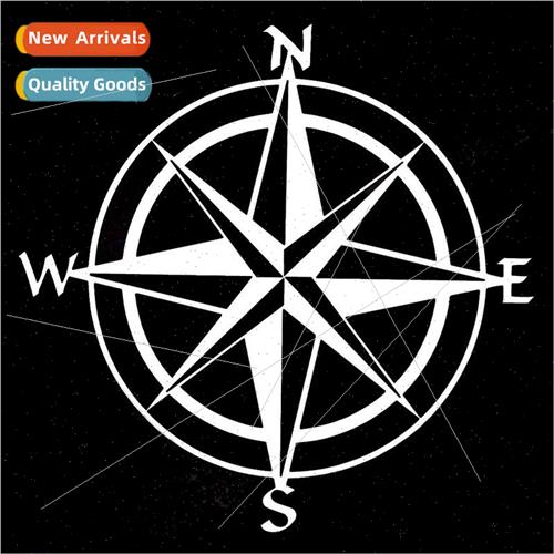New Compass Car Stickers 15cmx15cm Paper Retro Buggy Tuning