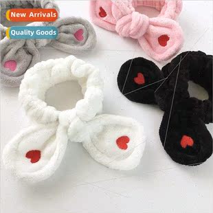 red small rabb versatile band embroidery hair simple heart