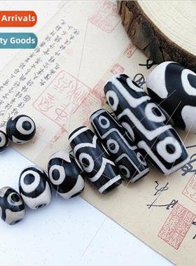 Onyx three-eyed nine-eyed dzi handmade DIY loose beads jewel