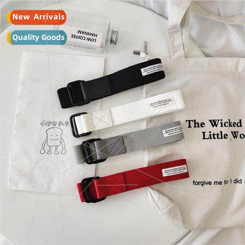 Canvas belt men belt youth students Korean double ring buckl