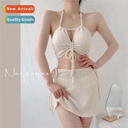 Swimsu female 2024 new bikini three-piece skirt spl senior p
