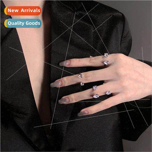 Korea ins water drop zirconia opening adjustable stackable b