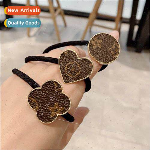 Retro wind headdress clover hair circle head rope Korea ins