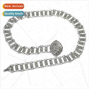 patterned metal iron new decor punk retro ladies Europe belt