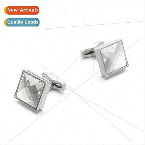 Square Whe Crystal Cufflinks French Dress Cufflinks Premium