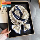 Korean printing 2021 winter fash scarf new silk Autumn small