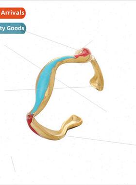 Europe fashion simple lines painted stainless steel open con