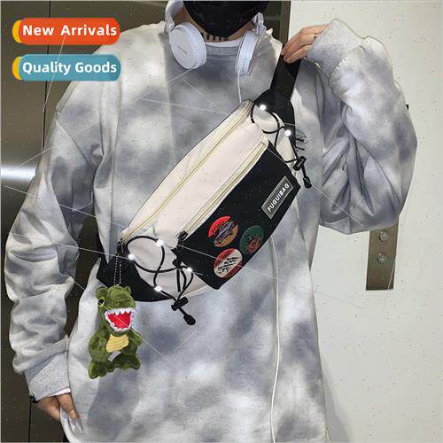 New chest bag men ins tide students shoulder bag diagonal cr