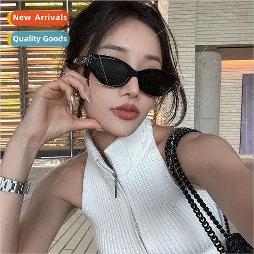 Retro narrow frame cat eye small frame sunglasses female sen
