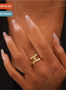 Europe che Fashion Stainless Steel 18K Gold Openwork Skeleto