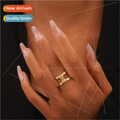 Europe che Fashion Stainless Steel 18K Gold Openwork Skeleto