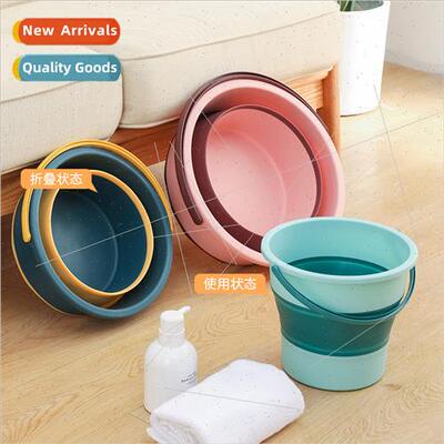 Collapsible car wash bucket trunk convenient travel car stor