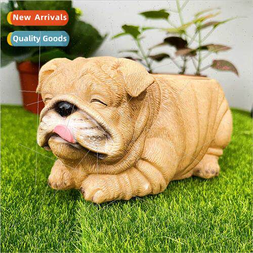 Home simulation animal flower pot rustic resin crafts orname