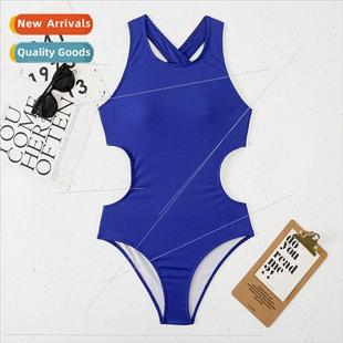 New Sexy piece Womens Swimsu One 2022 Color Bikini Solid